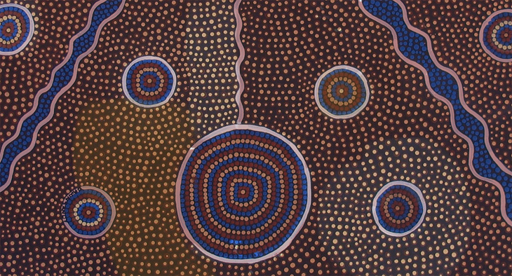 An example of Aboriginal art. 