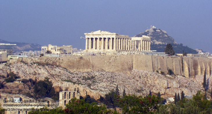 Foto del Partenón de Atenas.